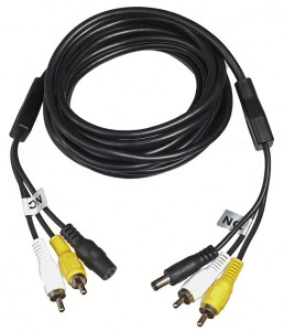 12 V + AV Anschlu�kabel f�r R�ckfahrkamera 5m