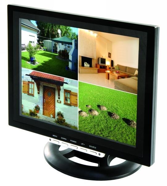 12  (30cm) Quadbild Monitor Video �berwachungsmonitor 